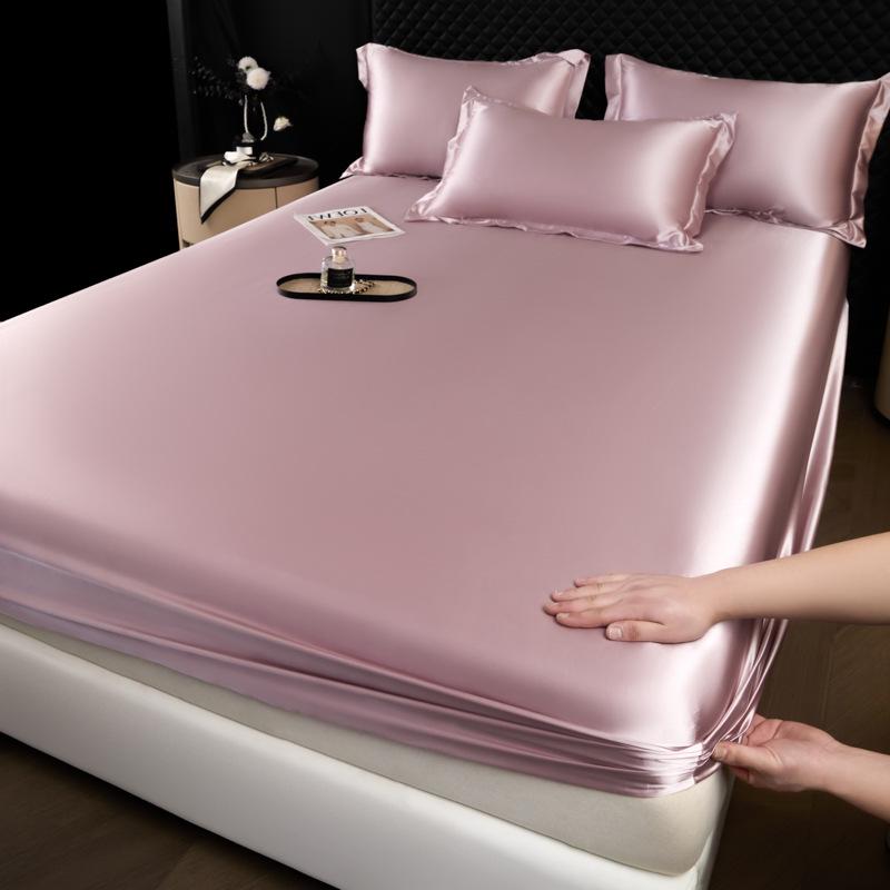 Lenzuolo con angoli in Pura Seta di Gelso Pesante 30 Momme, Copriletto Singolo e Protezione Materasso in Tencel