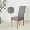 Simple Elastic PU Chair Cover Waterproof Anti-dirty Solid Color Seat Protection Oil Proof All-wrap Wear for Chairs Family Dinner