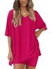 Women's Casual V-neck T-shirt & Shorts Homewear Set, 2026 Collection: Comfortable and Stylish 
