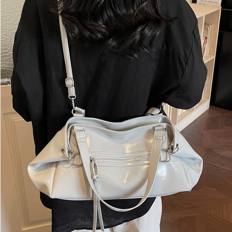 Vintage Locomotive Wind Large Capacity Shoulder Armpit Bag синий