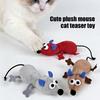 Plush Catnip Mice Toy Realistic Mouse Shaped Cat Bite Toy Interactive Stuffed Small Rat Toy for Kitten Indoor Cats