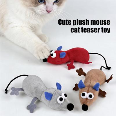 Plush Catnip Mice Toy Realistic Mouse Shaped Cat Bite Toy Interactive Stuffed Small Rat Toy for Kitten Indoor Cats