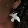 Metal Necklace White Peace Dove Earrings New Pendant  for Women