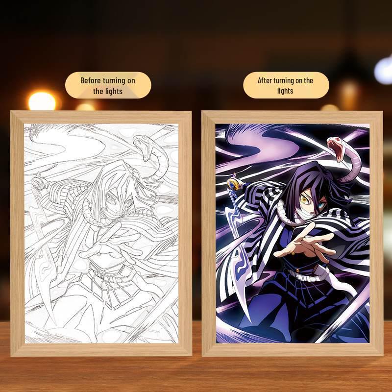 Demon Slayer Anime Series Light Painting Night Light - Creative Ornaments