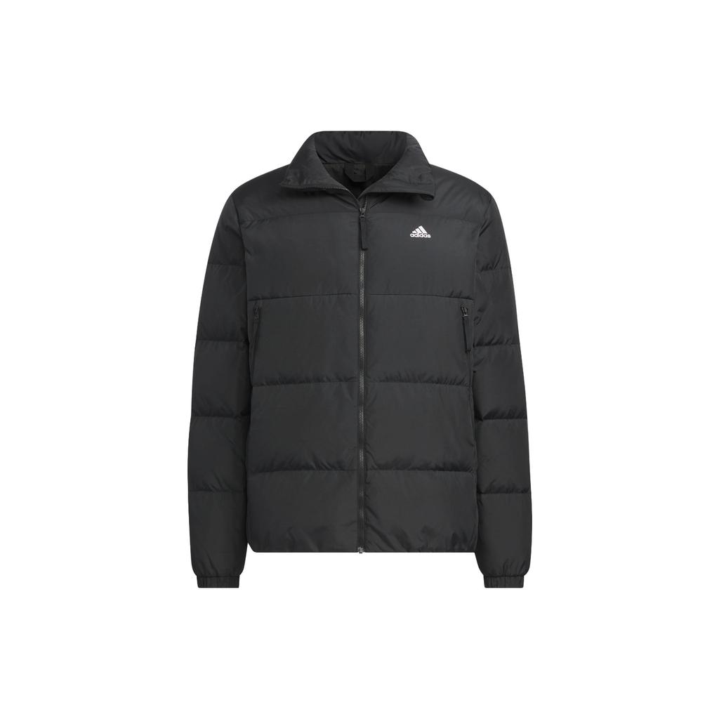 adidas Down Jackets Men's Black Stand Collar Moderate Quilted Down Jacket IT8727
