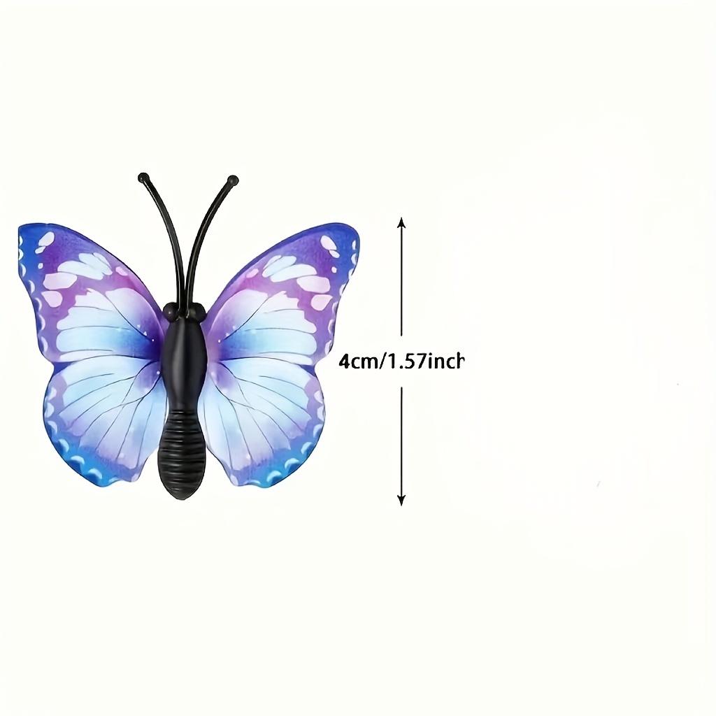 40pcs Vibrant Faux Butterflies - Colorful Plastic Decor for Hats, Slippers & DIY Crafts, Perfect for Home & Living Room Wall Art
