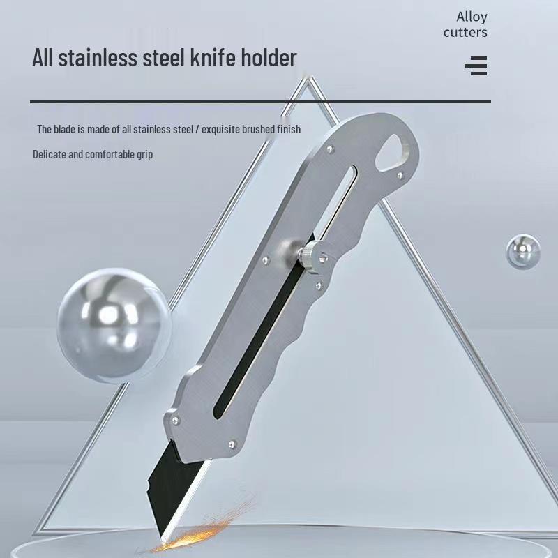 Heavy-Duty Stainless Steel Utility Knife for Paper and Wallpaper Cutting