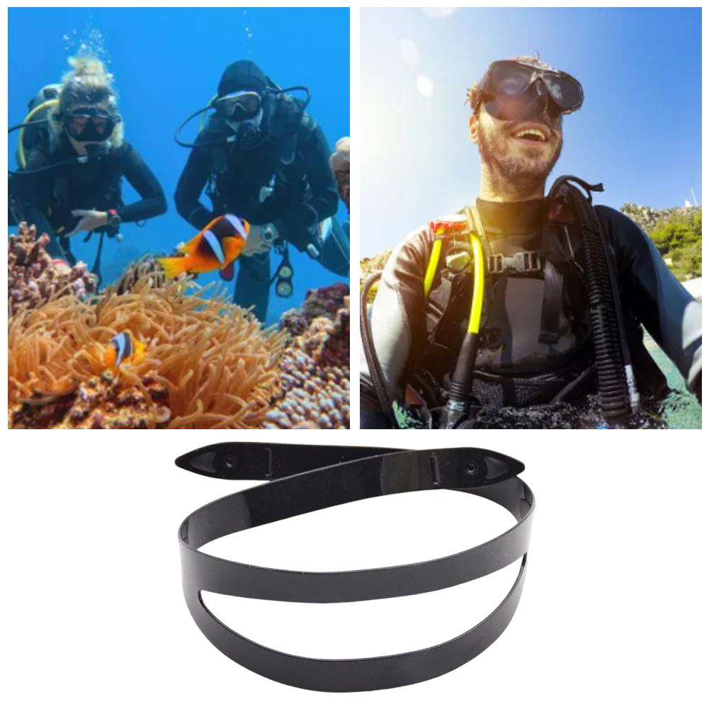 Silicone Dive Mask Strap Replacement Mask Strap Universal Swimming Glasses Strap Adjustable Diving Mask Head Band for Diving