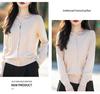 2025 Spring Women's Round Neck Velvet Cardigan Sweater