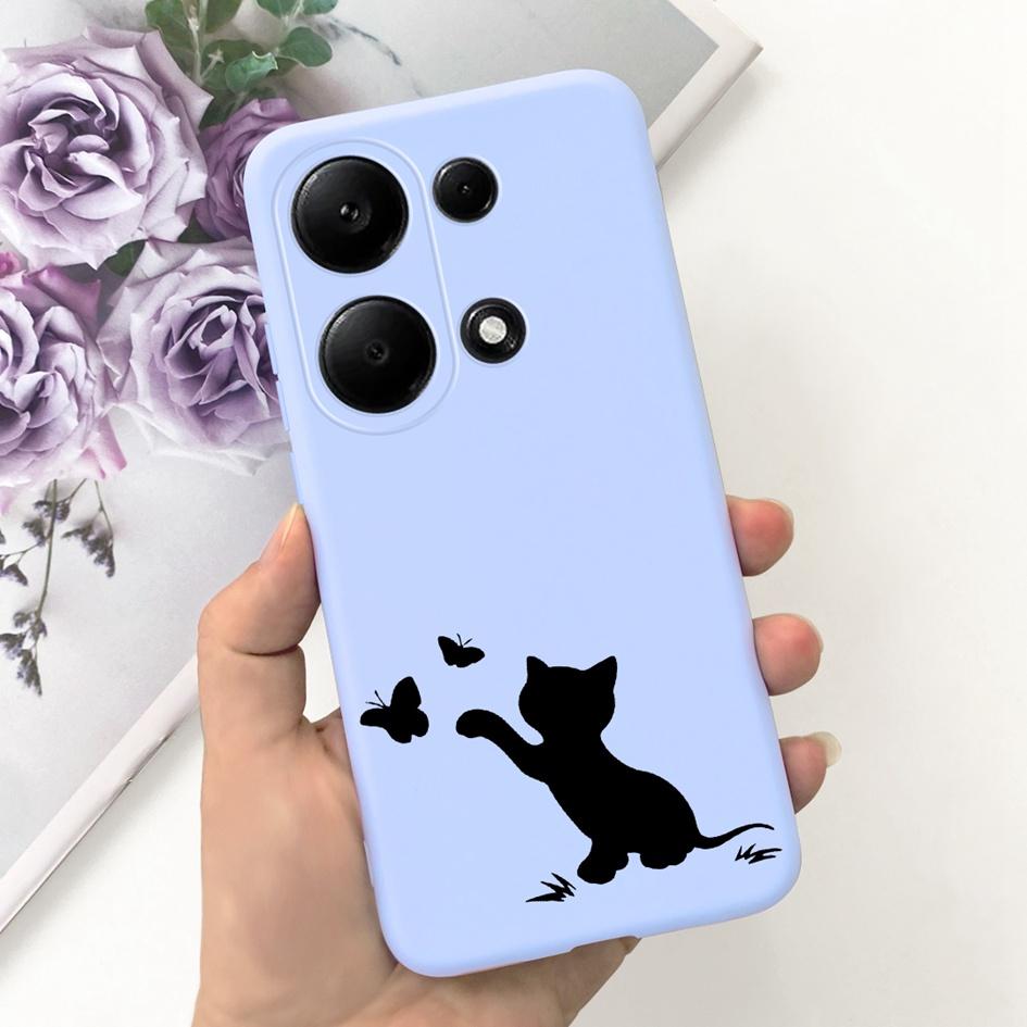 For Xiaomi Redmi Note 13 Pro 4G 2024 Case Cute Love Heart Cactus Soft Matte TPU Cover For Xiaomi Poco M6 Pro 4G Note13 Pro Coque