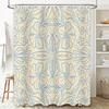 Beautiful Blue Beige Floral Shower Curtain Decorate Your Bathrooms With Style!