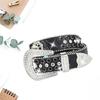 Rhinestones Sequined Belt for Adult Teens Street Wear Waistband for Pants Blingbling Waiststrap Rocker Waist Ornament