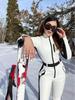 Ski-Serie Modischer Taillenbetonender Jumpsuit Baumwolljacke