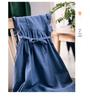 Lotus Leaf Lace Cotton Linen Apron with Printable Logo - Japanese Korean Style for Kitchen or Cafe Use