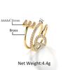 Jewelry DIY letter ring with diamond customized zircon ring retro trend ring