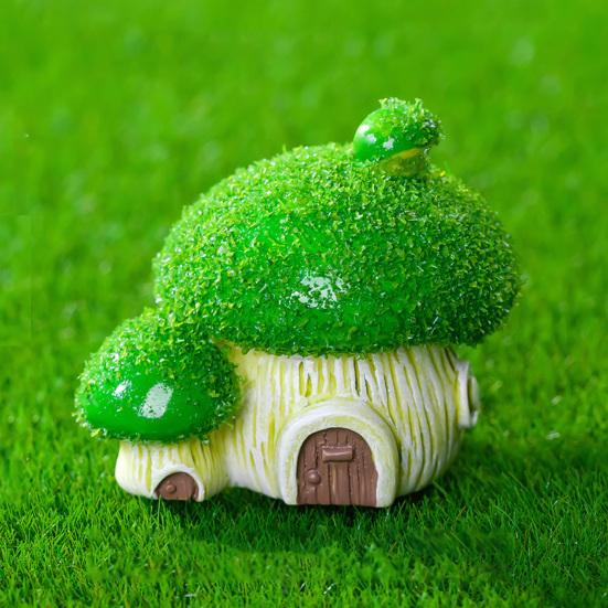 Figurina Fungo Casa in Resina per Terrario Fai-da-te e Decorazione Acquario Carino Ornamento Giardino Fatato Miniatura Decorazione da Scrivania per Casa Ufficio Festa Unico