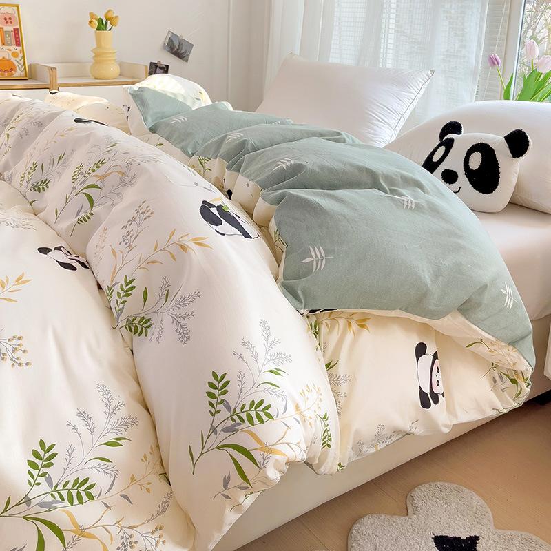 Cotton Quilt Cover Plus Size Double Comfortable Quilt Cover Cartoon Single Quilt Cover Bedding