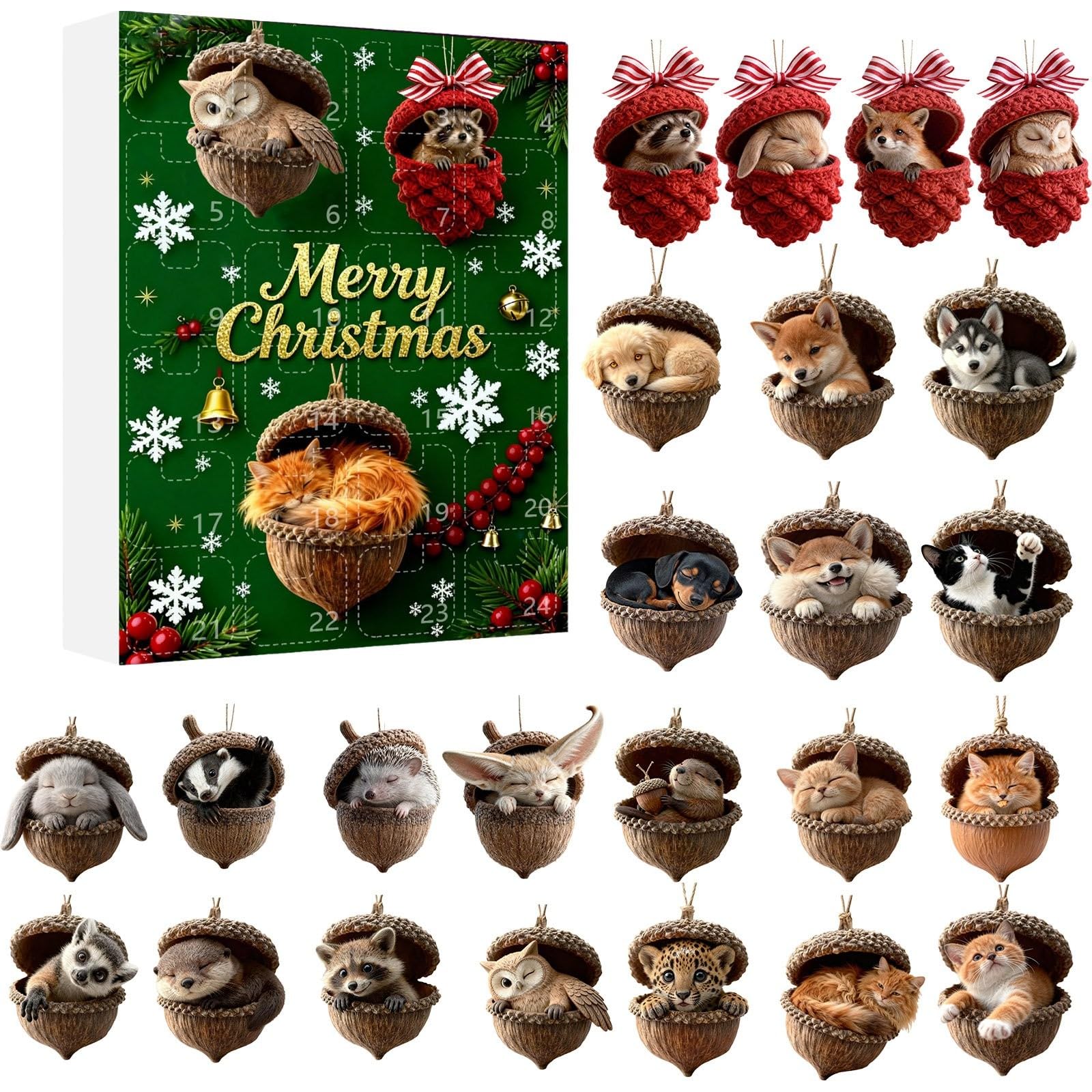 

Рождественский календарь обратного отсчета Слепой адвент-календарь Слепой рождественский подарок One Size