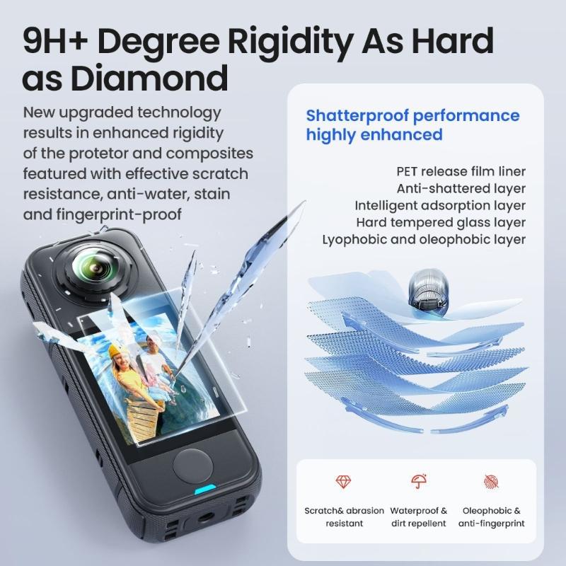 Anti Scratch 9H Hardness Screen Guard For Camera Super Slim 0.33mm Glass Film With Fingerprints Resistance
