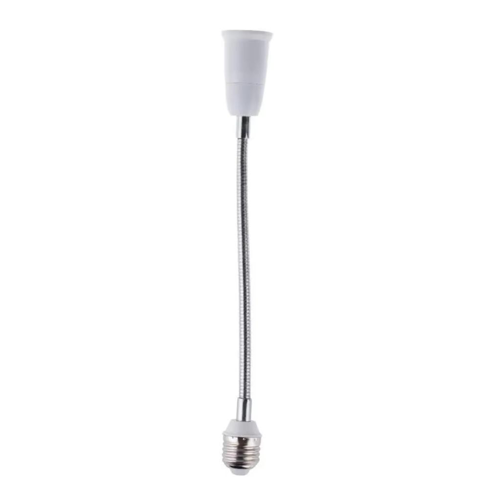20/30/40/60cm LED Bulb Extension Tube Flexible E27 To E27 Bulb Conversion Socket Threaded Lengthen Lamp Holder Adapter Home