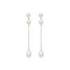 Ölgemälde Mädchen Retro Sanftes Temperament Elegant Süßwasserperle Lange Handgefertigte Steckerohrringe 925 Silber Nadelohrringe