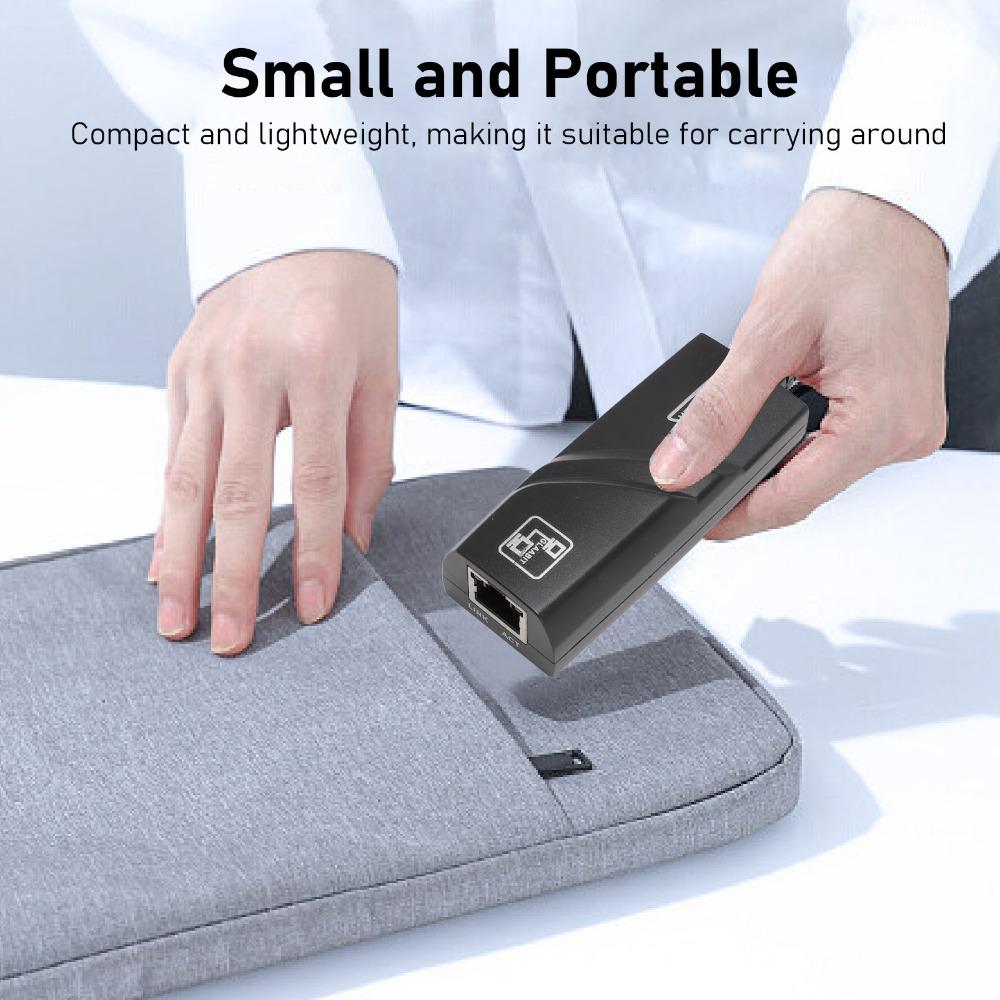 Plug and Play Gigabit Ethernet Adapter Portable USB To Ethernet Adapter  Laptop Connectivity