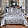 2/3 st Set av Ljus Lyx Sängkläder Hemtextil Europeisk Satin Jacquard Sängklädesset Påslakan Örngott Juego De Ropa De Cama