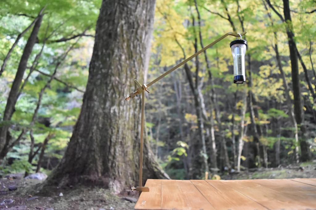 KALUGII Transformable Brass 2-Way Lantern Stand, Multi-Purpose, Rack, Separate Clamp Type, Camping Multi-Stand, Pole