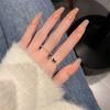 Black Zircon Butterfly Ring Ins Feeling Cold Wind Premium Index Finger Ring Sweet and Cool Jewelry