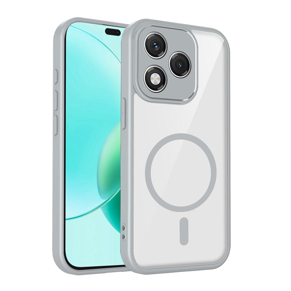 KEYSION Transparent Magnetic Phone Case for HONOR 400 Pro Soft Silicone+PC HD Clear Shockproof Back Cover for Honor 400 Lite 5G