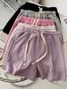 Summer Shorts Women Elasticity Lovely Girls Korean Style Sweet Students Harajuku Simple Pure Gray Trousers Female