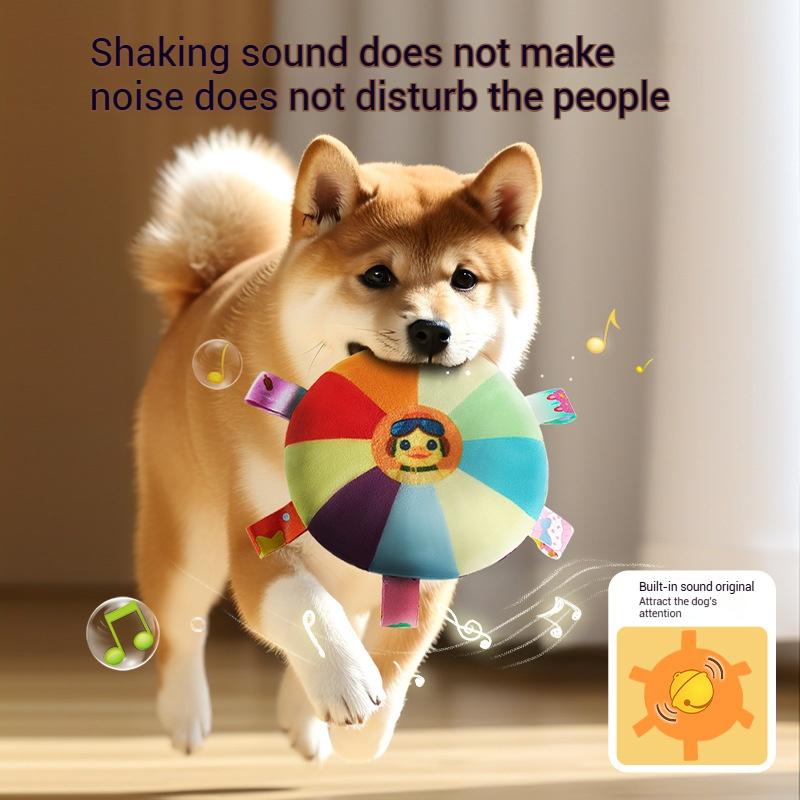 Dog Frisbee Toy Plush Sound Interactive Puppy Frisbee Teeth-Resistant Bite Frisbee Toy Pet Supplies