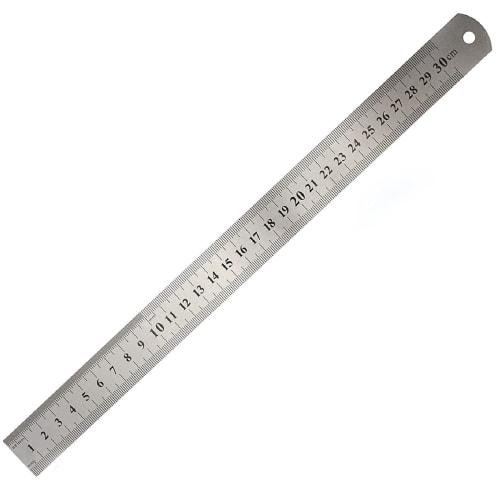 30cm Steel Ruler, Stainless Steel Straight Ruler for Mechanics and Engineers, Metal Ruler for Drafting, Centimeter (30CM)