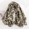 Winter Printed Scarf Fresh Little Daisy Imitation Cashmere Scarf Women's High end Sweet Commuting Warm Scarf Shawl