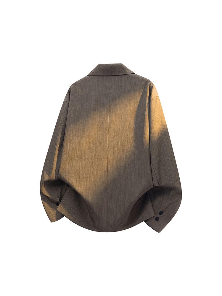 Men's Old Money Double-Breasted Vertical Stripe Suit Jacket - Trendy Autumn/Winter Style