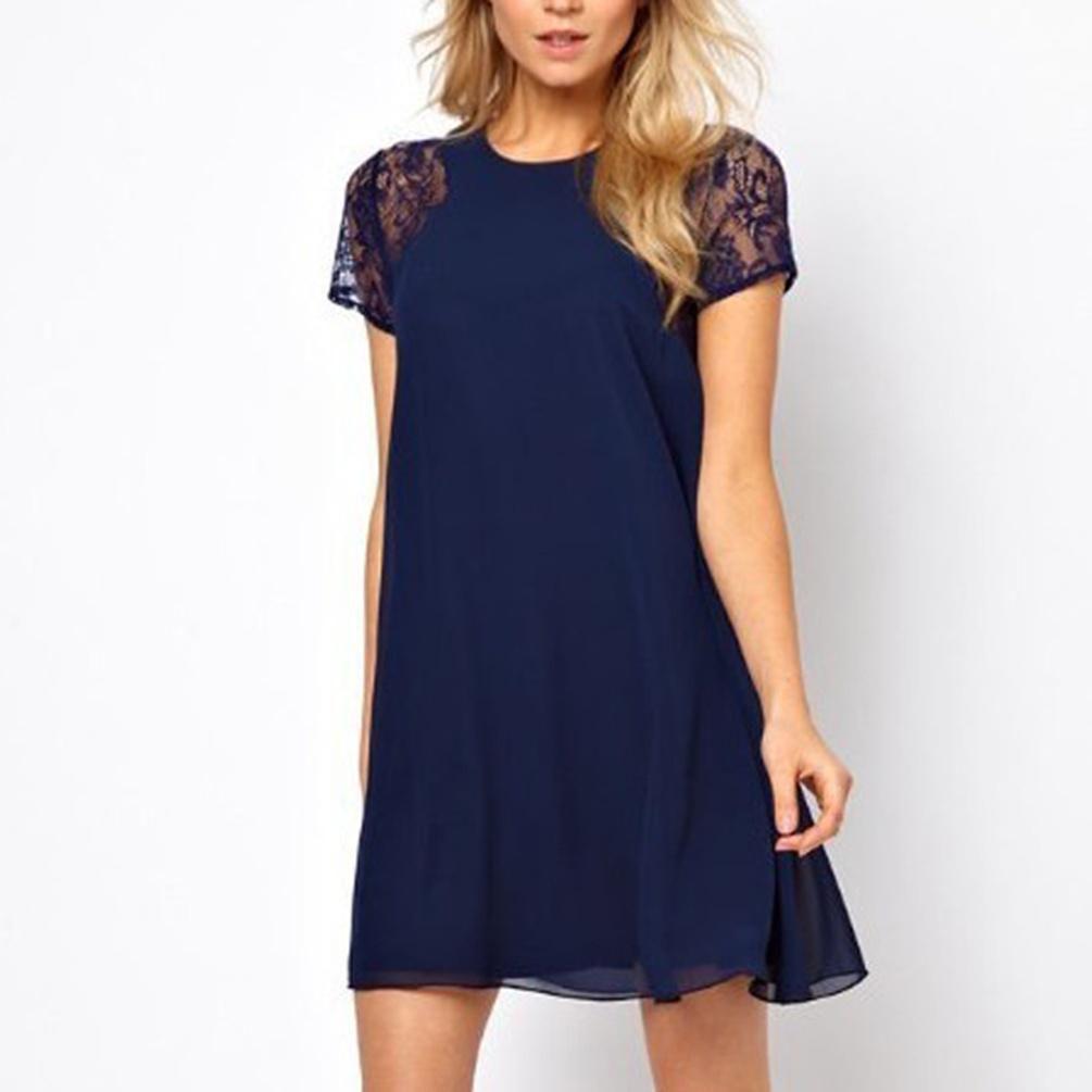 Elegant Summer Girls Lace Applique Sleeve Dress With Solid Color Backless Design