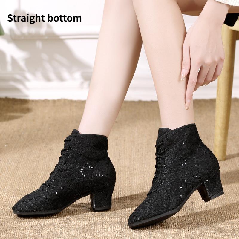 Chaussures de Danse Latine Jazz pour Femmes Intérieur Professionnel Adulte Semelle Souple Baskets de Danse Moderne