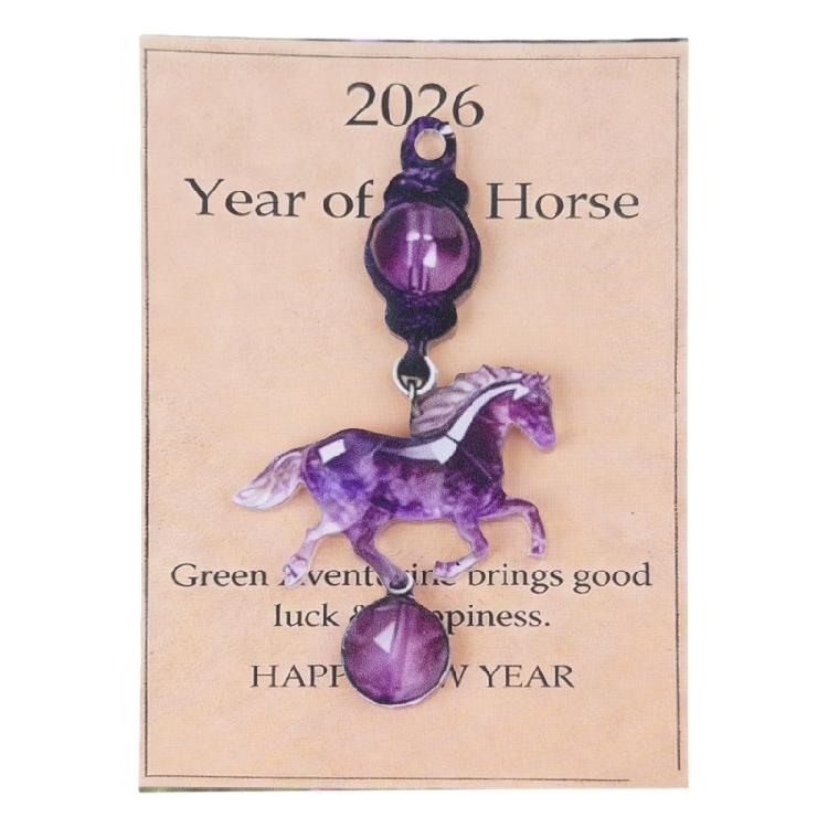 acrylic Horse Keychain Charm Lucky Horse Keychain Horse Key Holders Bag Decorations Car Hanging Ornament
