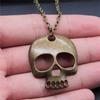 Eagles Gothic Skull Pendant Antique Bronze Metal Bridal Collar Necklace High Quality Statement Piece