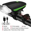 Bicycle Front Light with Bike Horn USB Rechargeable Bike Front Lamp Electronic Bell Cycling Flashlight Lantern MTB Accessories