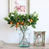 Artificial Fruits Decoration Office Decor Fake Plants Table Decor Nearly Real Plastic Fruit Branch for Desk Decoration Ornaments (Small Cumquat)