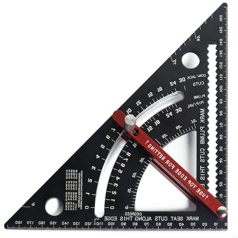   MM/INCH Carpenter Square Aluminium Ruler Woodworking Measurement Tool