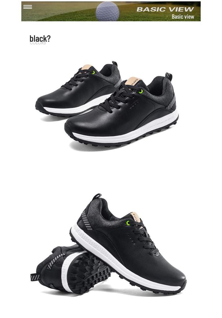Men's 519 Breathable Lace-Up Golf Shoes - Spring/Summer, Anti-Slip, Cleated, Casual Sports Footwear.
