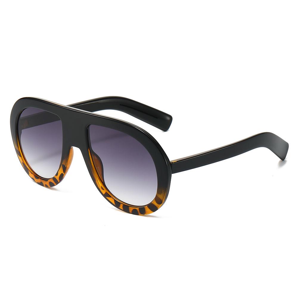 New Women's Large Frame European American Sunglasses - Trendy Goggle Style Fashion with High-End Feel