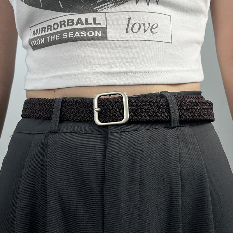 

Мужской и женский ремень с пряжкой из холста, повседневный комбинезон с приливом, зеленый, военный, учебный, простота на открытом воздухе