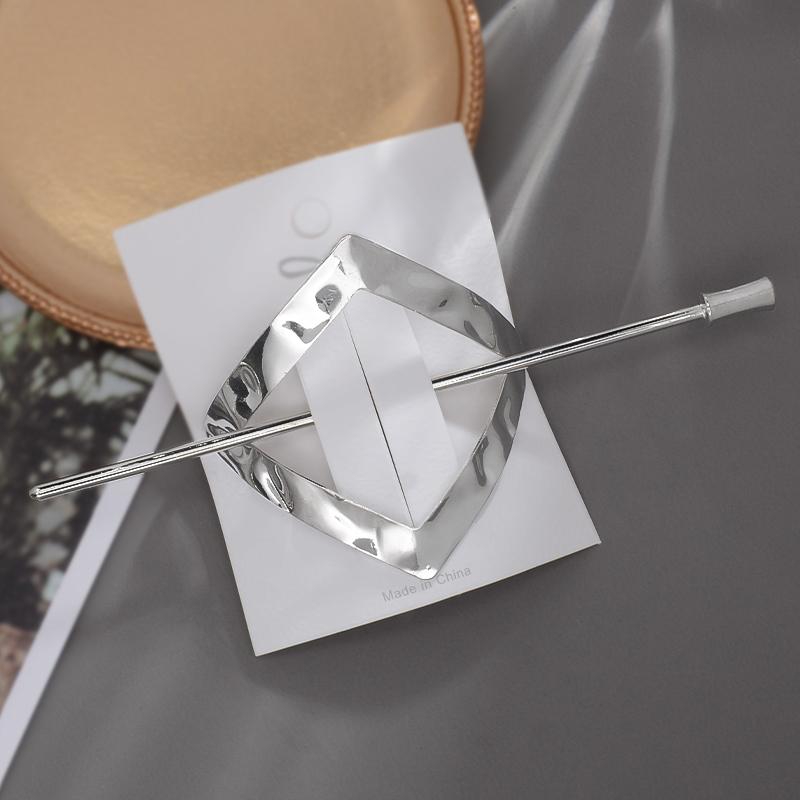 Geometric Gold Silver Color Metal Hair Stick Women Ponytail Holder Styling Tools Trendy Accessories Korean Forks Hairpin Jewelry