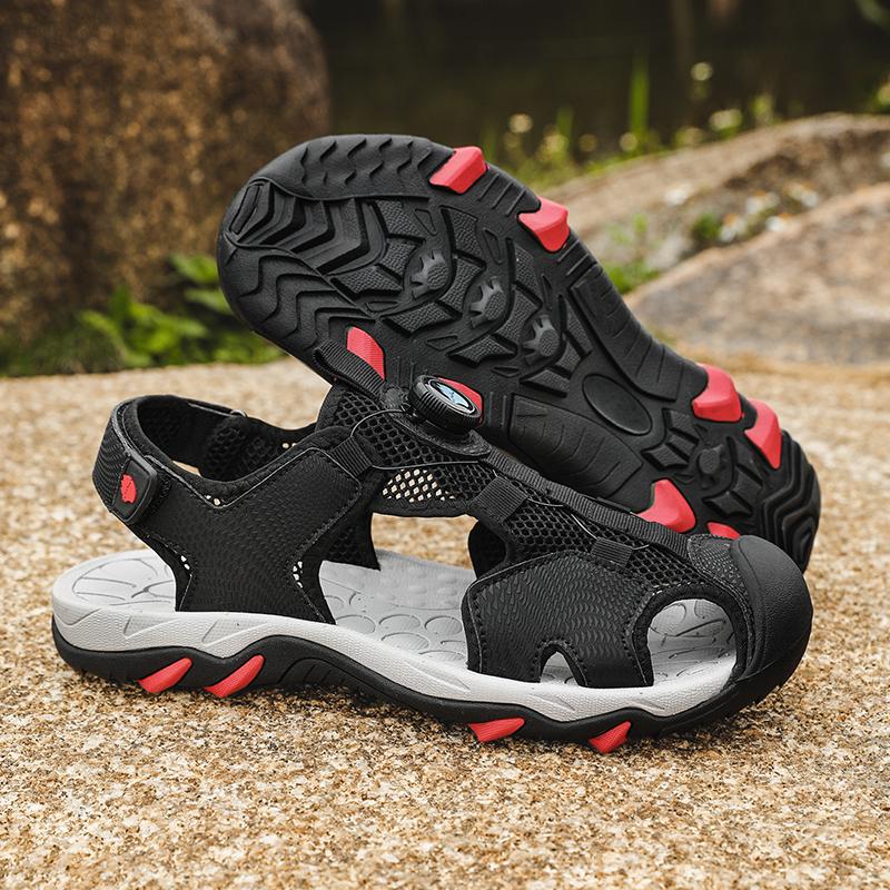 Fashion Hollow Out Summer Shoes All-match Soft Sandles Outdoor Breathable Comfort Slip On Wading Aqua Flats Handmade Casual Men Sandals