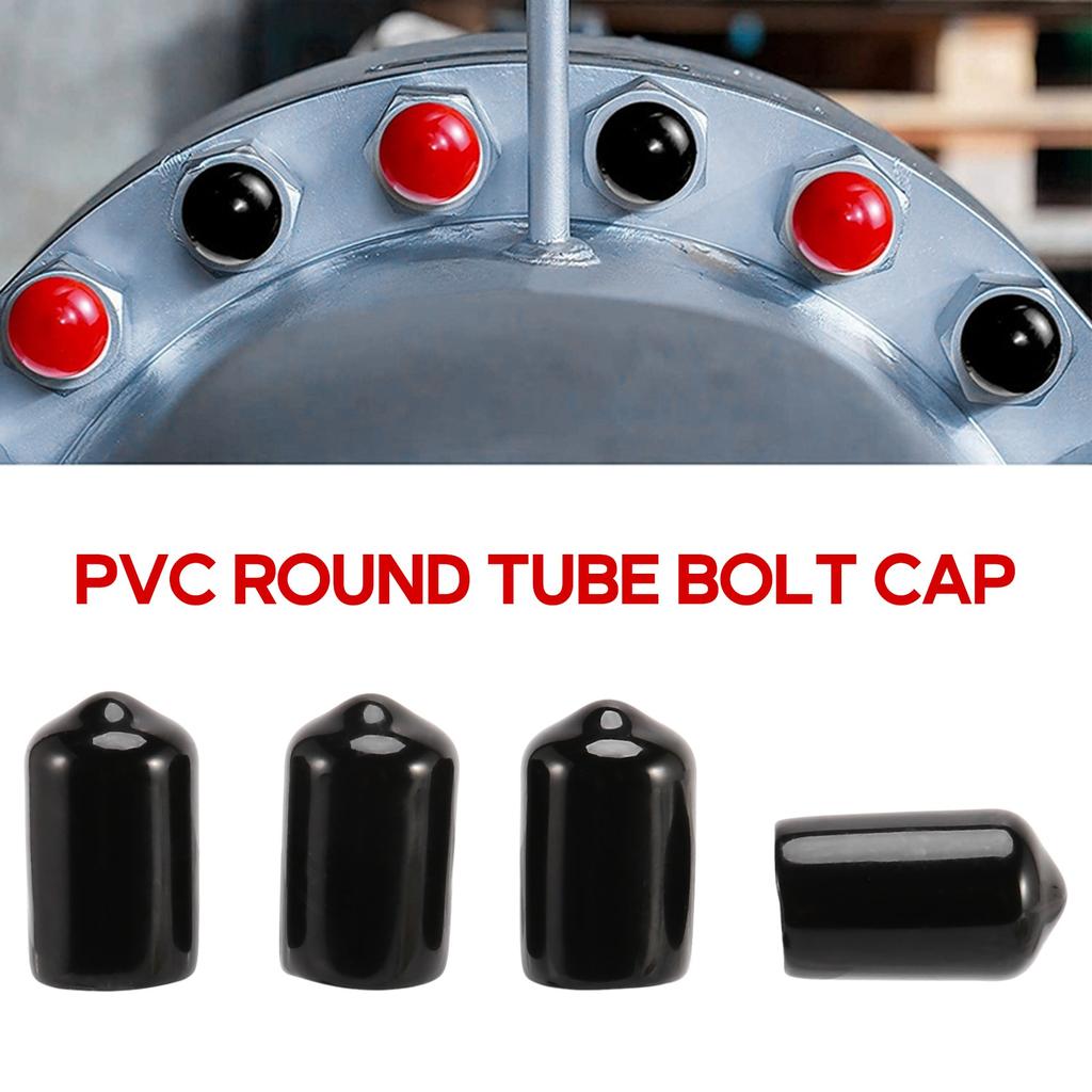 A60zrubber End Caps ID PVC Round Tube Bolt Cap Cover Screw Thread Protectorsmay