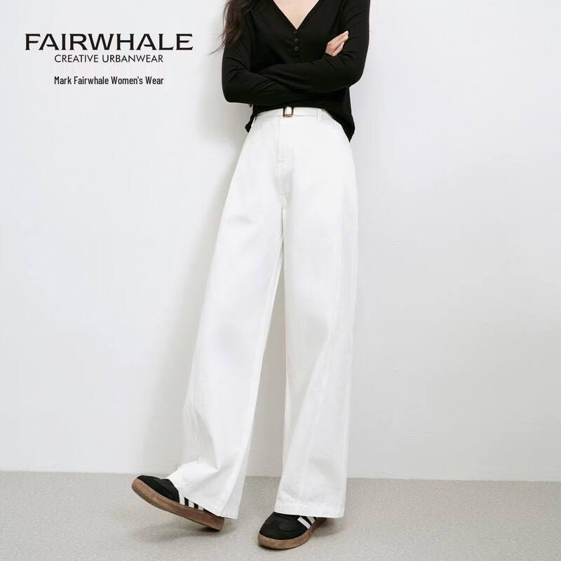 Mark Fairwhale Women s High-Waisted Loose Wide-Leg Jeans M