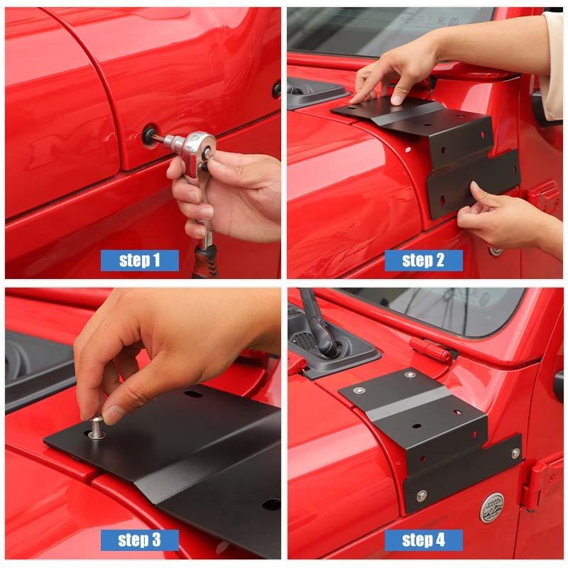 A-pillar Lamp Bracket Light Mount Support Stand For Jeep Wrangler JL For JT Gladiator 2018 Up Exterior Accessories
